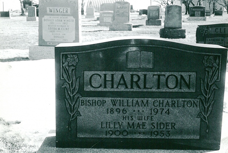 Bishop William Charlton and wife Lilly Mae Sider Tombstone