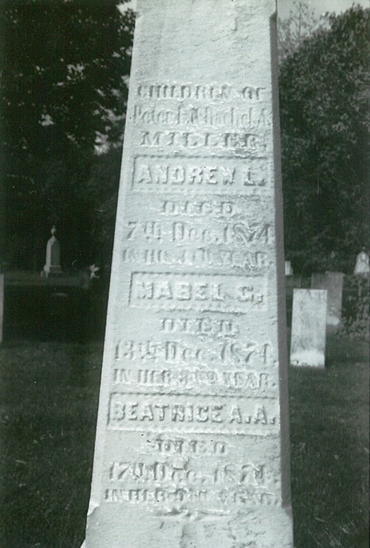 Miller Children Tombstone