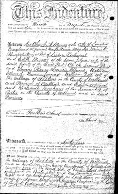 Wesleyan Methodists Church Land Grant w/ Map