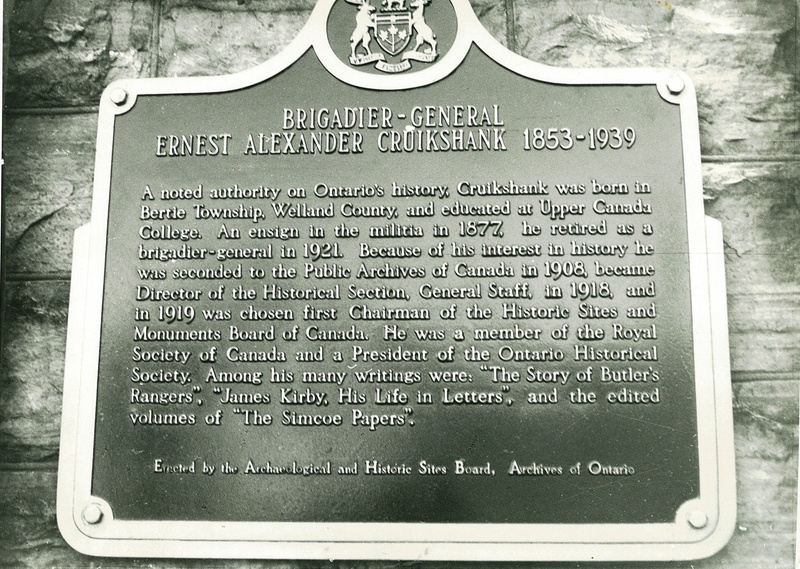 Ernest Cruikshank Plaque