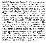 Obituary - Wilby, Glennon - October 6, 2014