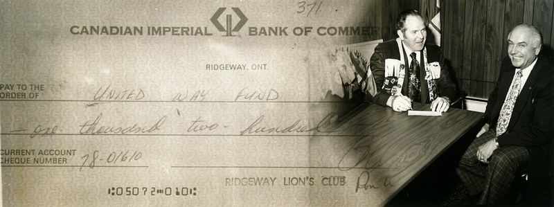 Lions Club Check to United Way