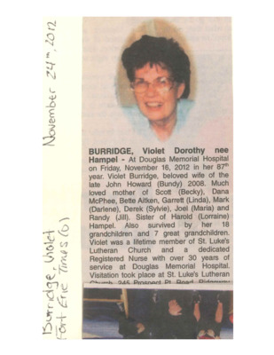 Obituary - Burridge, Violet - November 12, 2012