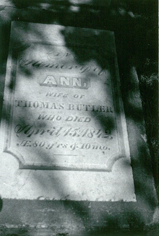 Ann Butler Tombstone