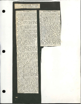 Articles from the Welland Tribune