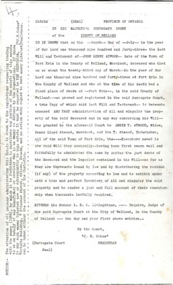 John Hershey: Last Will &amp; Testament