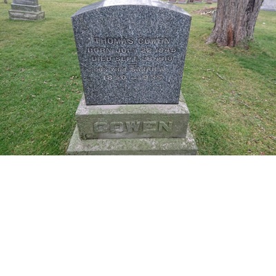 Grave - COWEN, Thomas - (July 22, 1845 - September 28, 1910)