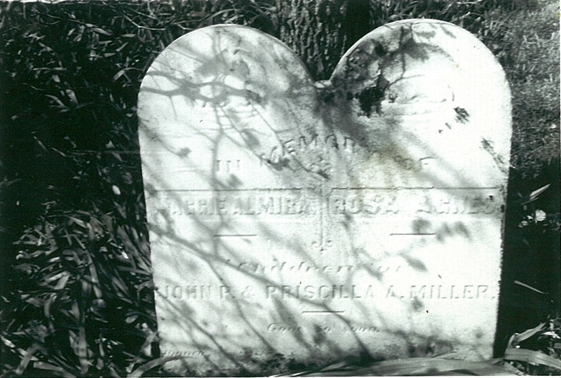 Maggie Almire and Rosa Agness Miller Tombstone