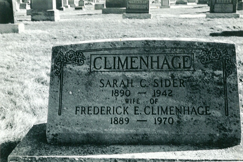 Sarah and Frederick Sider Tombstone