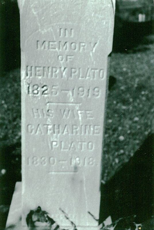 Henry and Catharine Plato Tombstone