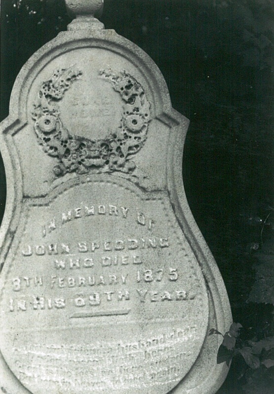 John Spedding Tombstone