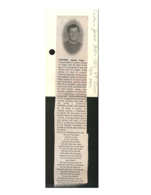 Obituary - CARTHER, James - August 28, 2007