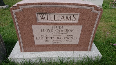 Grave - WILLIAMS, Lauretta Bartcher (1908-1992)