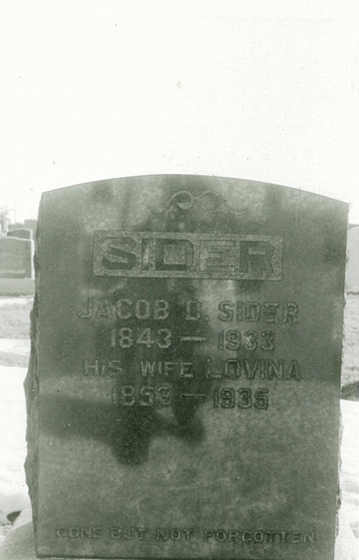 Jacob and Lovina Sider Tombstone