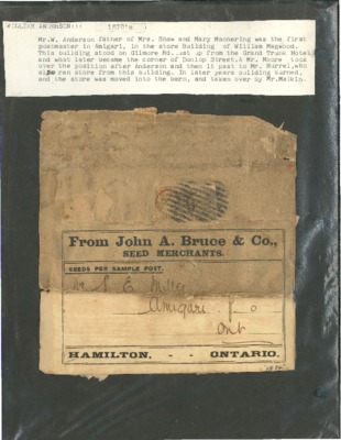 William Anderson, Postmaster