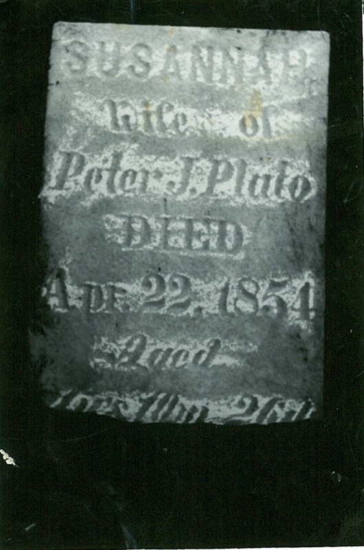 Susanna Plato Tombstone