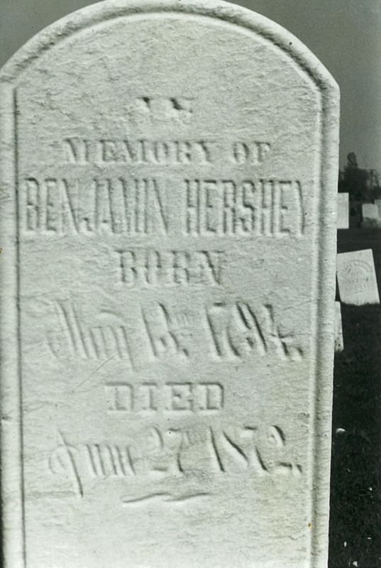 Benjamin Hershey Tombstone (1794-1872)