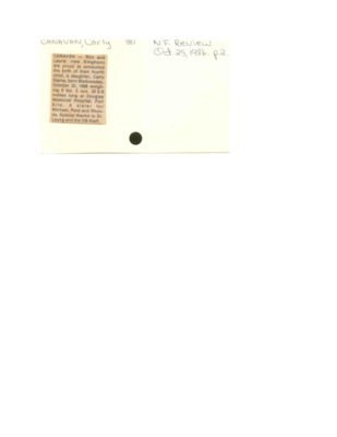 Birth Notice - Canavan, Carly - October 25, 1986