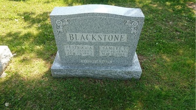 Grave - BLACKSTONE, Samuel V - (December 16, 1890 - May 11, 1966)