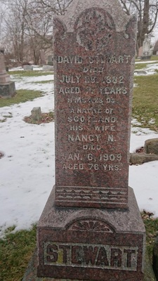 Grave - STEWART, Nancy N (d. January 6, 1909)