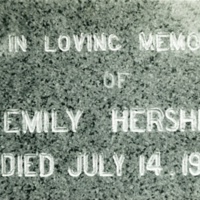 Emily Hershey Tombstone