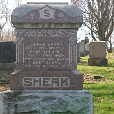 Tombstone - Sherk, Jones - (June 22, 1853-December 25, 1939)