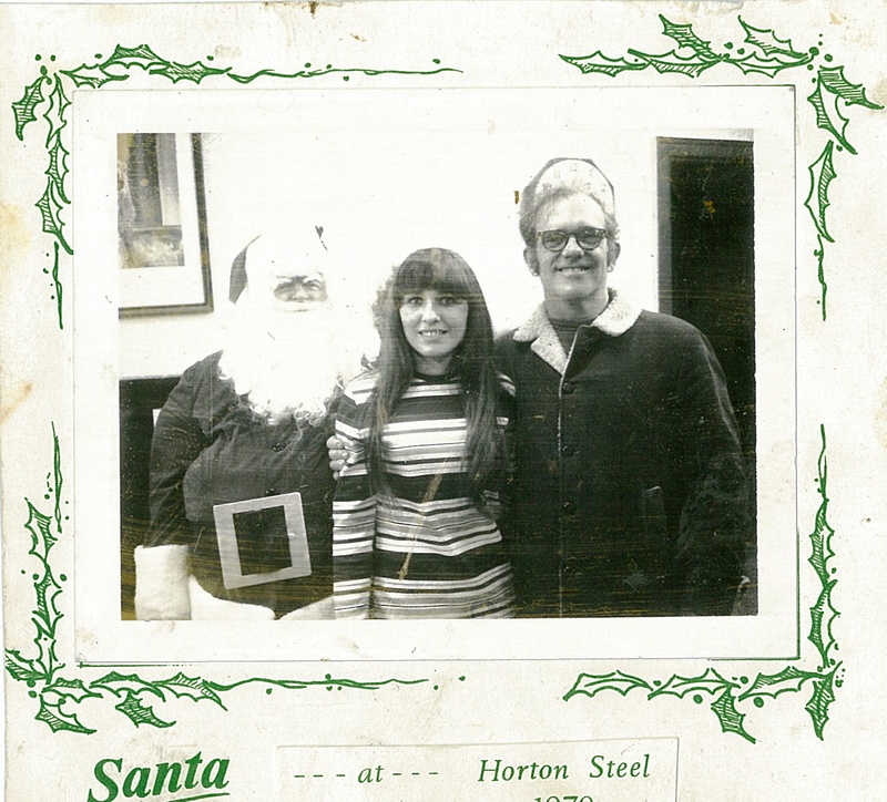 Louis McDermott with Unidentified Woman and Santa Claus