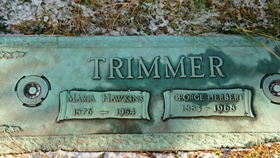 Grave - TRIMMER, Maria Hawkins - (1876-1954)