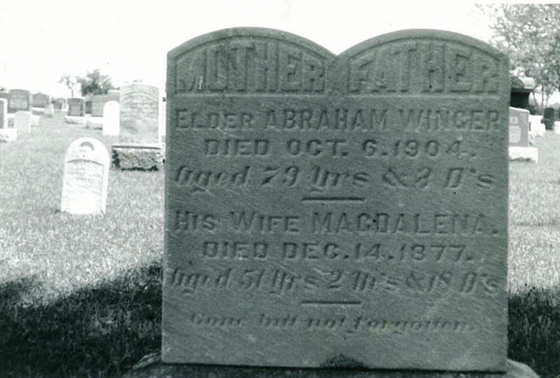 Abraham and Magdelena Winger Tombstone