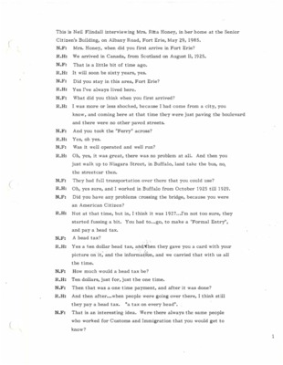 Oral History - Honey, Reta