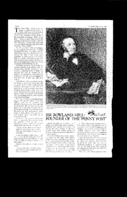 Rowland Hill: The Penny Post