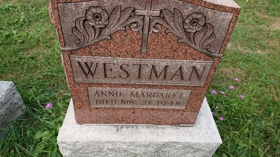 Grave - WESTMAN, Annie - (died November 21, 1948)