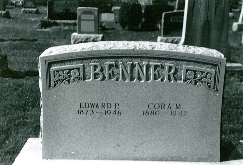 Edward and Cora Benner Tombstone