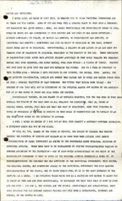 John Teal Inaugural Speech 1970